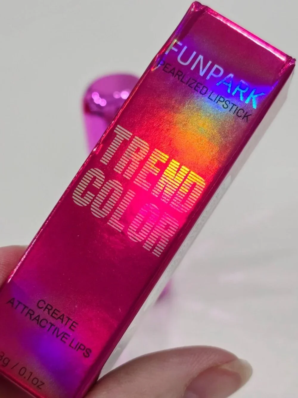 Funpark ✦ Pearlized Dual-Tone Lipstick Trend Color ✦ Pink Silver Shimmer 3g NWT